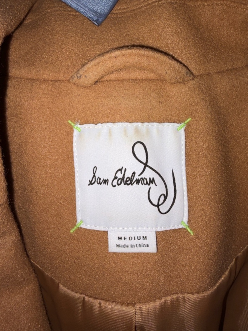 Sam Edelman Warm Camel Wool-Blend Coat